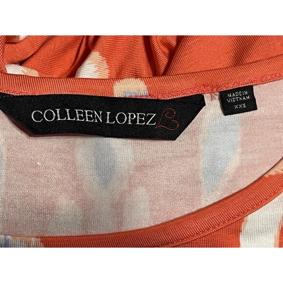 Colleen Lopez Orange Printed Ikat Maxi Dress Size XXS Calypso Coral NEW - Picture 4 of 5